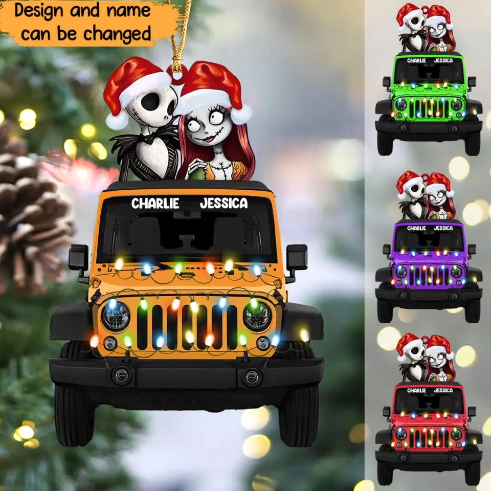Personalized Jeep Christmas Wooden Ornament Printed LDMVQ23790