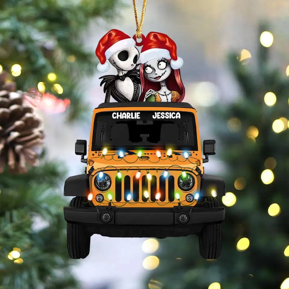 Personalized Jeep Christmas Wooden Ornament Printed LDMVQ23790