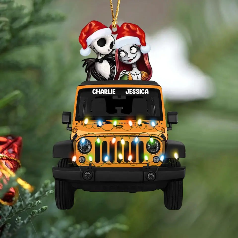 Personalized Jeep Christmas Wooden Ornament Printed LDMVQ23790
