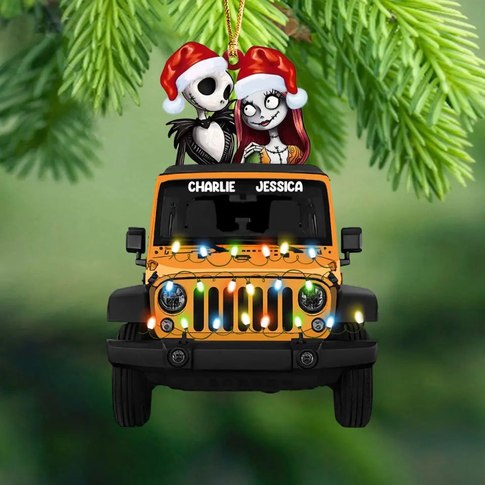 Personalized Jeep Christmas Wooden Ornament Printed LDMVQ23790