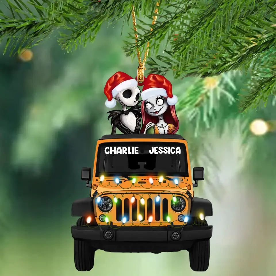 Personalized Jeep Christmas Wooden Ornament Printed LDMVQ23790
