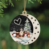 Personalized Dog Mom Dog Lovers Xmas Gift Wooden Ornament 2 Layer Printed QTHN23780