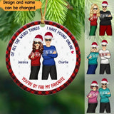 Personalized You're By Far My Favorite Christmas Couple Ceramic Ornament Printed HTHHN23797