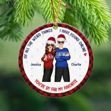 Personalized You're By Far My Favorite Christmas Couple Ceramic Ornament Printed HTHHN23797