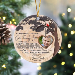 Personalized A Limb Has Fallen From Our Family Tree  Memorial Wooden Ornament Printed HTHVQ23807