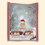 Personalized Dog Mom Snow Girl Xmas Sherpa or Fleece Blanket Printed PTN23809
