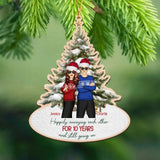 Personalized Happily Annoying Each Other For 10 Years And Still Going On Couple Wooden Ornament Printed HTHVQ23813