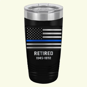 Personalized Retired US Police Flag Ringneck Tumbler Printed KVH23814
