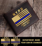 Personalized US Police Department Custom Name Leather Wallet KVH23819