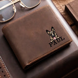 Personalized Dog Lovers Custom Name Leather Wallet PTN23822