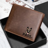 Personalized Dog Lovers Custom Name Leather Wallet PTN23822