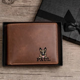 Personalized Dog Lovers Custom Name Leather Wallet PTN23822