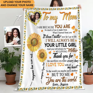 Personalized But To Me You Are The World Mom Sherpa or Fleece Blanket Printed HTHVQ23827
