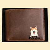 Personalized Dog Lovers Custom Name Leather Wallet PTN23822