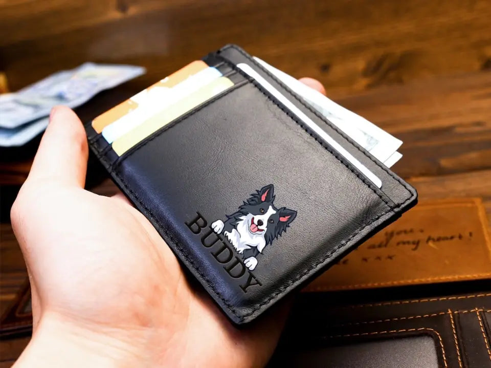 Personalized Dog Names Dog Lovers Gift Leather Card Wallet KVH23826