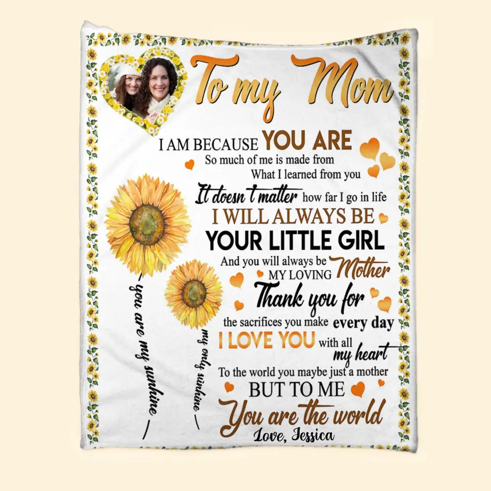 Personalized But To Me You Are The World Mom Sherpa or Fleece Blanket Printed HTHVQ23827