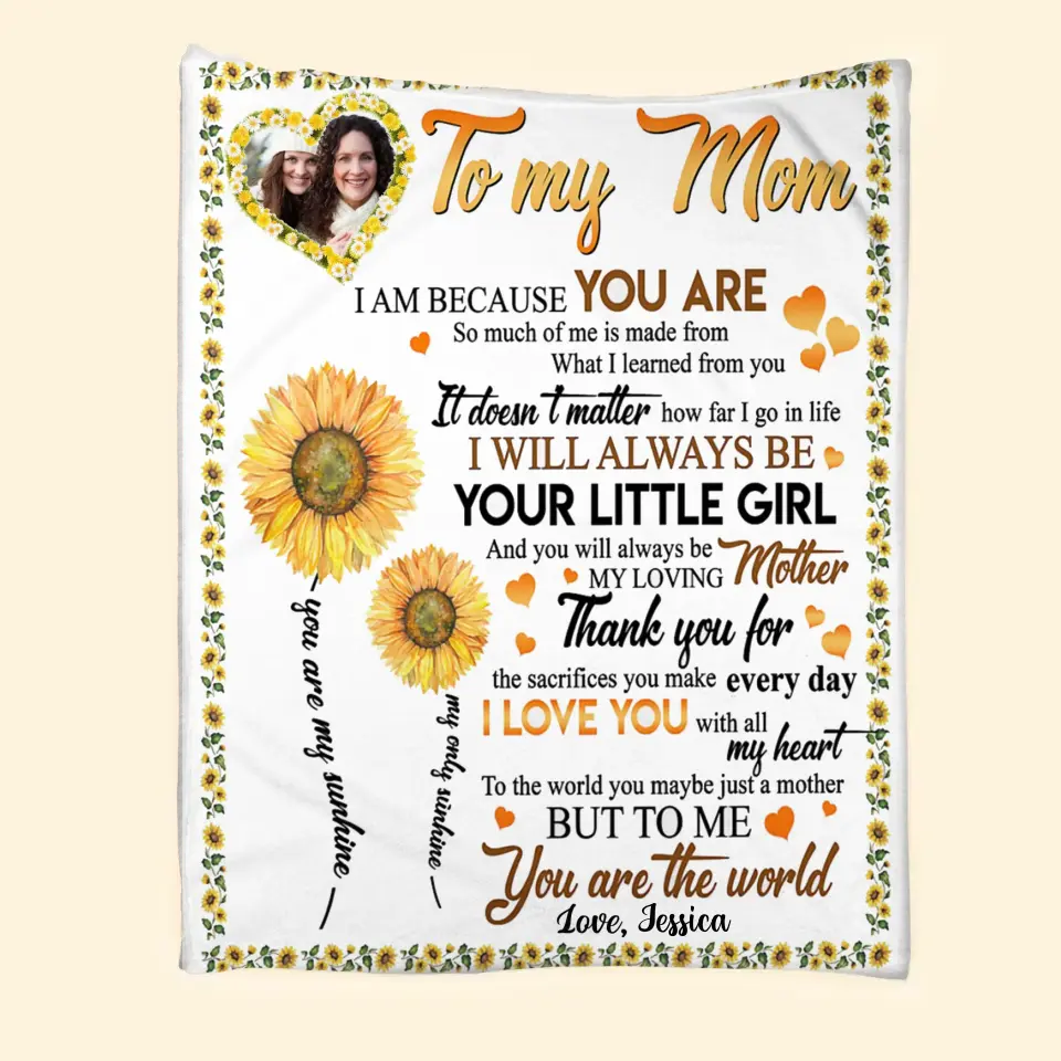 Personalized But To Me You Are The World Mom Sherpa or Fleece Blanket Printed HTHVQ23827