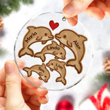 Personalized Dolphin Family Wooden Or Acrylic Ornament Printed NTMTPTN23829