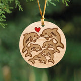 Personalized Dolphin Family Wooden Or Acrylic Ornament Printed NTMTPTN23829