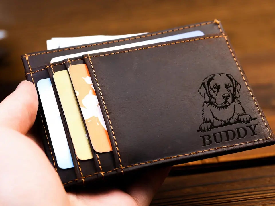 Personalized Dog Names Dog Lovers Gift Leather Card Wallet KVH23833