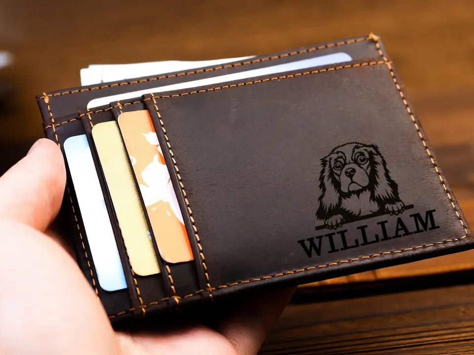 Personalized Dog Names Dog Lovers Gift Leather Card Wallet KVH23833