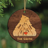 Personalized Dog Family Custom Name Wooden Ornament 2 Layer Printed NTMTPTN23847
