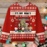 Personalized It's Not What's Under The Christmas Tree That Matters It's Who's Around It Xmas Family Ugly Sweater Printed HTHHN23798