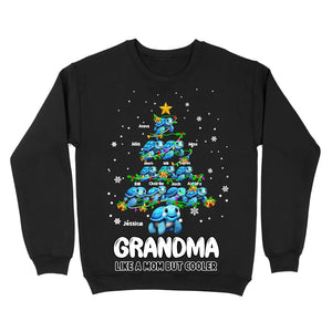 Personalized Grandma Like A Mom But Cooler Christmas Tree Xmas Gift Sweatshirt Printed HTHVQ23859