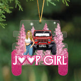 Personalized Jeep Girl Custom Name Acrylic Ornament Printed MTHN23866