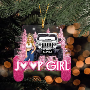 Personalized Jeep Girl Custom Name Acrylic Ornament Printed MTHN23866