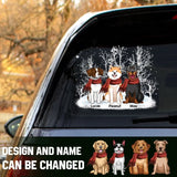 Personalized Dog Xmas Snow Decal Printed VQ23873