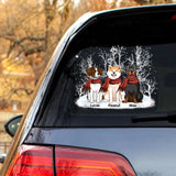Personalized Dog Xmas Snow Decal Printed VQ23873