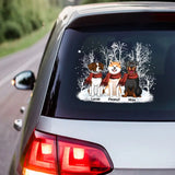 Personalized Dog Xmas Snow Decal Printed VQ23873