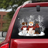 Personalized Dog Xmas Snow Decal Printed VQ23873