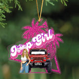 Personalized Jeep Girl Custom Name Acrylic Ornament Printed NTMTHN23876