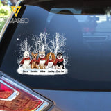 Personalized Dog Xmas Snow Decal Printed VQ23873