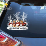 Personalized Dog Xmas Snow Decal Printed VQ23873