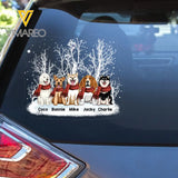 Personalized Dog Xmas Snow Decal Printed VQ23873
