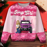 Personalized Jeep Girl Ugly Sweater Printed NTMTHN23886