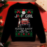 Personalized Jeep Girl Classy Sassy And A Bit Smart Xmas Gift Sweatshirt Printed LDMHN23906