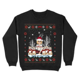 Personalized Girl Xmas & Dog Snow Christmas Gift Sweatshirt Printed KVH23915