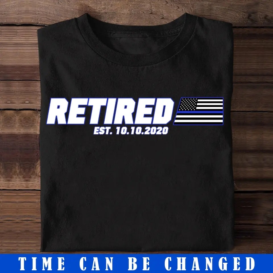 Personalized Retired US Police Officer T-shirt Printed QTKH23921