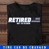 Personalized Retired US Police Officer T-shirt Printed QTKH23921