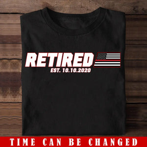 Personalized Retired US Firefighter Officer T-shirt Printed QTKH23921