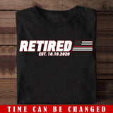 Personalized Retired US Firefighter Officer T-shirt Printed QTKH23921