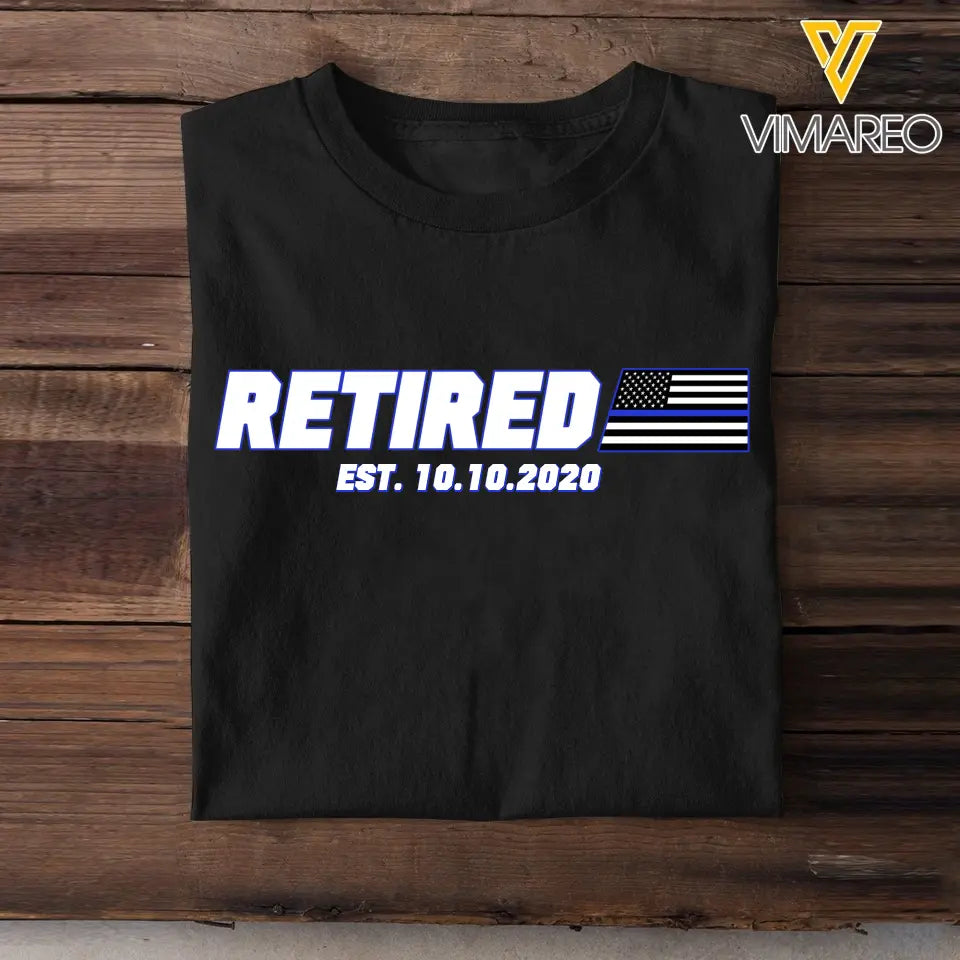 Personalized Retired US Police Officer T-shirt Printed QTKH23921