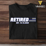Personalized Retired US Police Officer T-shirt Printed QTKH23921