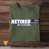 Personalized Retired US Police Officer T-shirt Printed QTKH23921