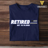 Personalized Retired US Police Officer T-shirt Printed QTKH23921
