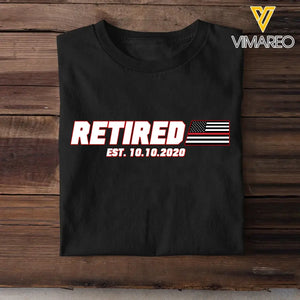 Personalized Retired US Firefighter Officer T-shirt Printed QTKH23921